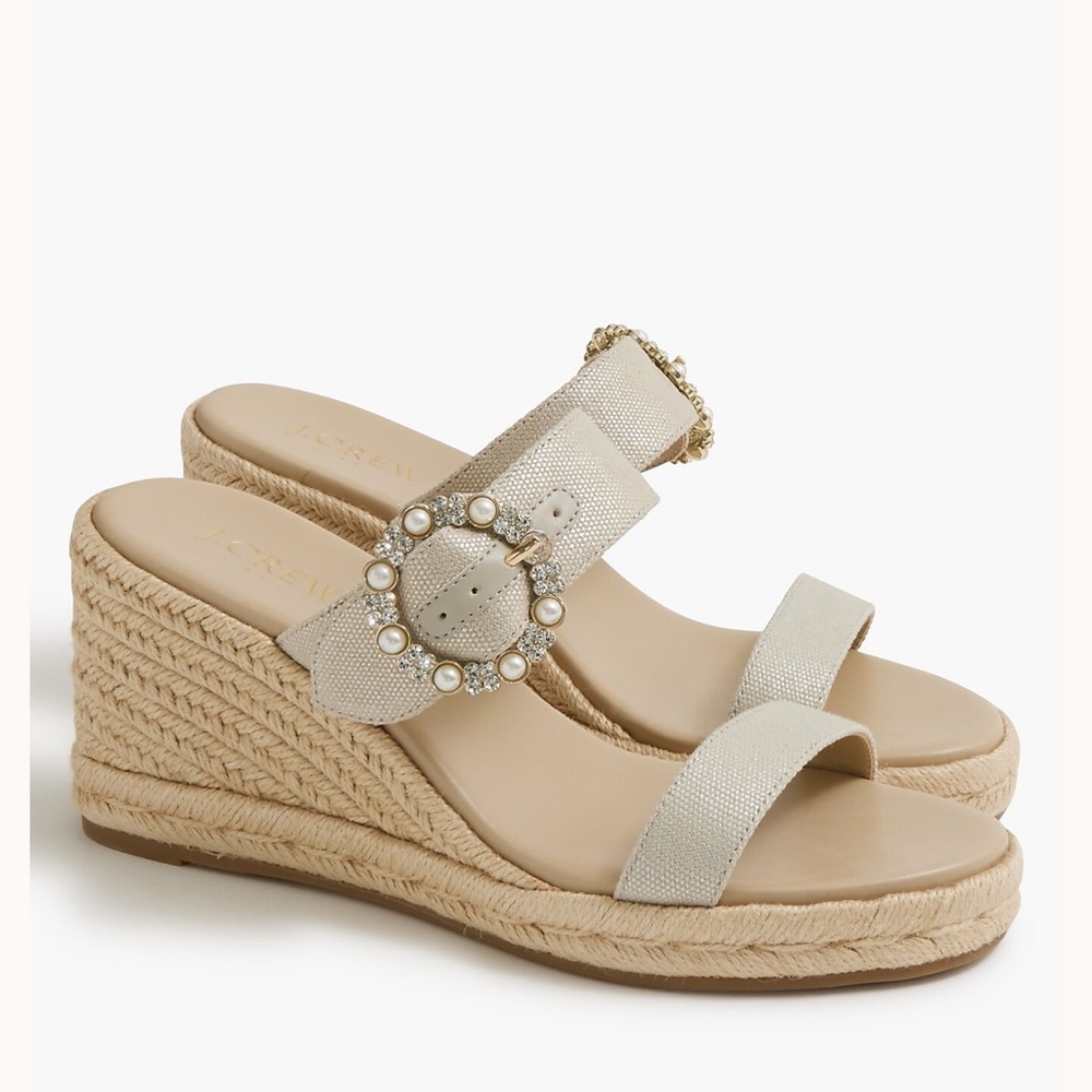 NIB jcrew Espadrille Wedge Sandals